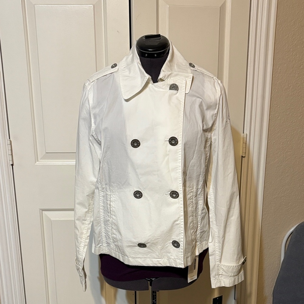 Ralph Lauren White Double-Breasted Trench Coat